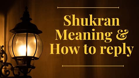 meaning of shukran